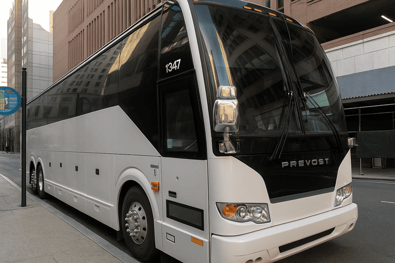 a Fairfield Minibus Company coach bus