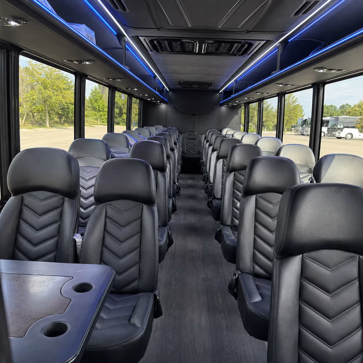 fairfield 25 passenger minibus inside