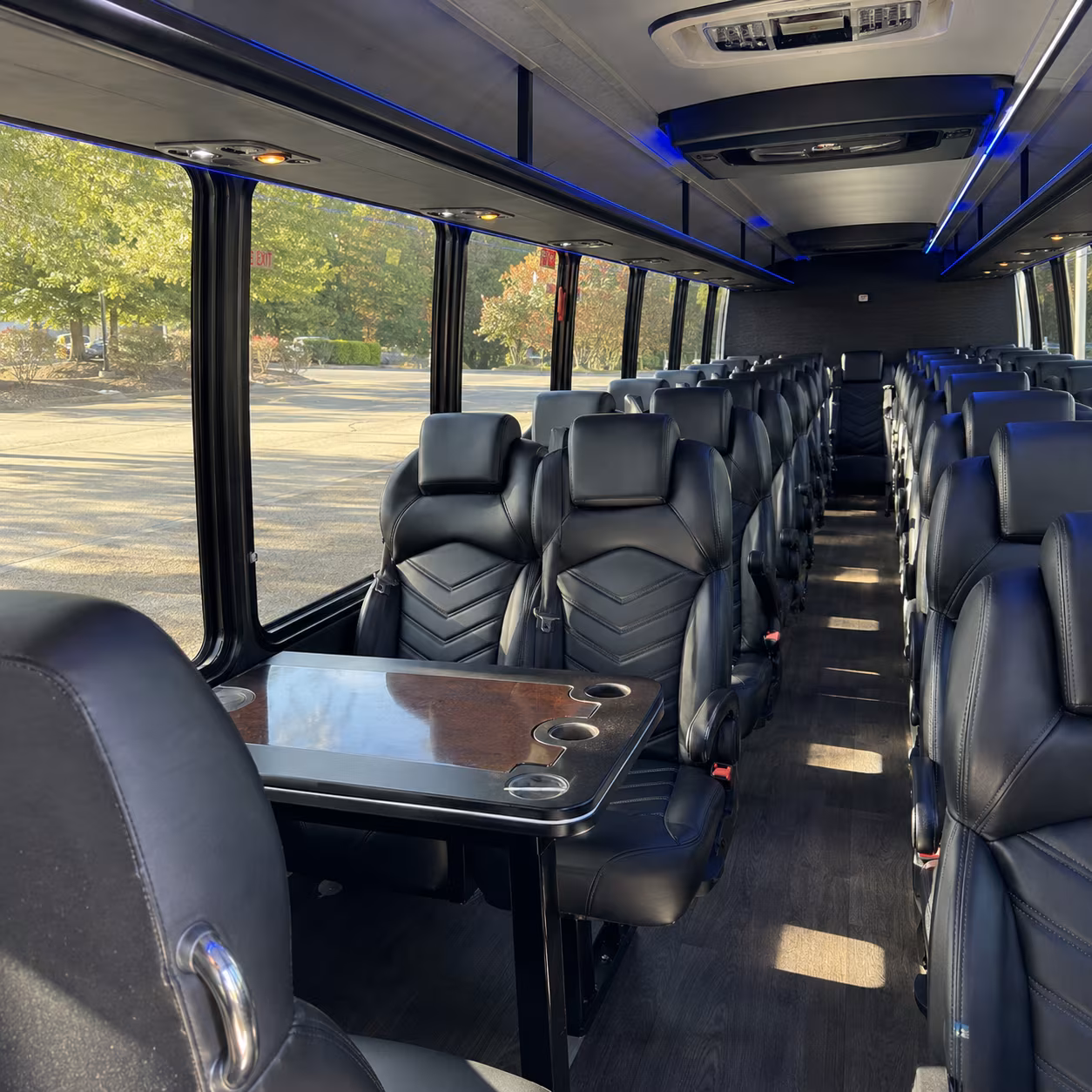 fairfield 28 passenger minibus inside