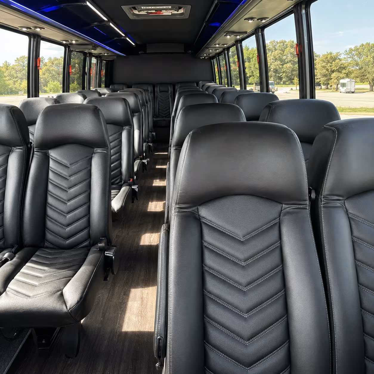 fairfield 30 passenger minibus inside
