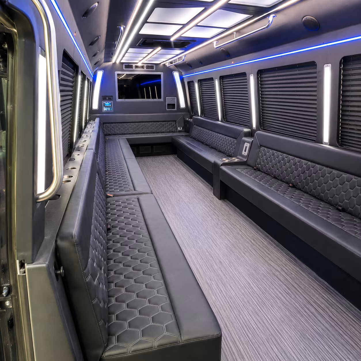 fairfield 40 passenger party bus interior