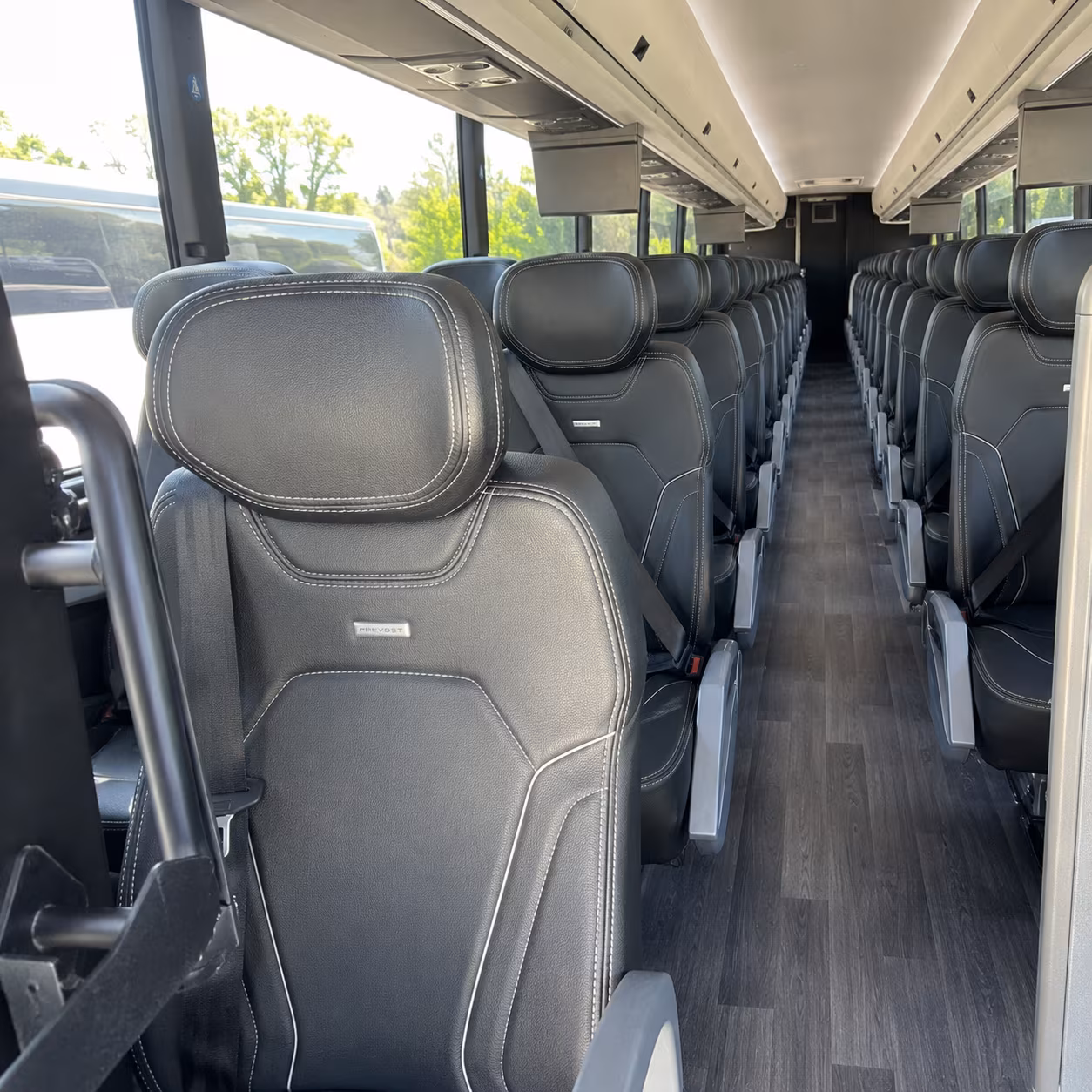 fairfield 47 passenger charter bus interior