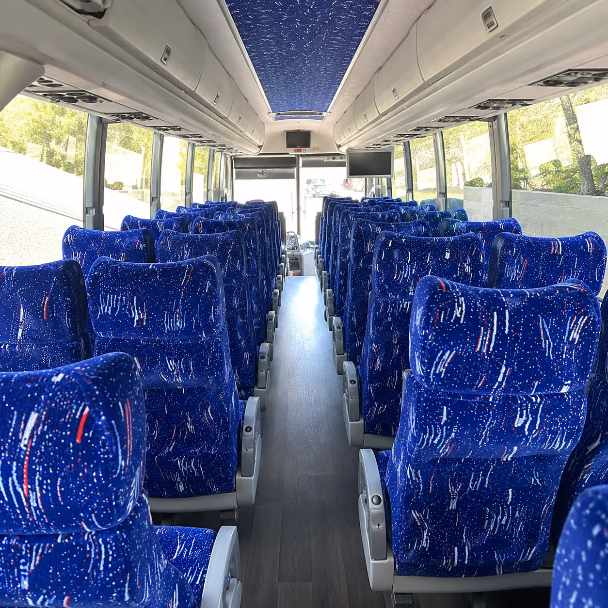 fairfield 50 passenger charter bus interior
