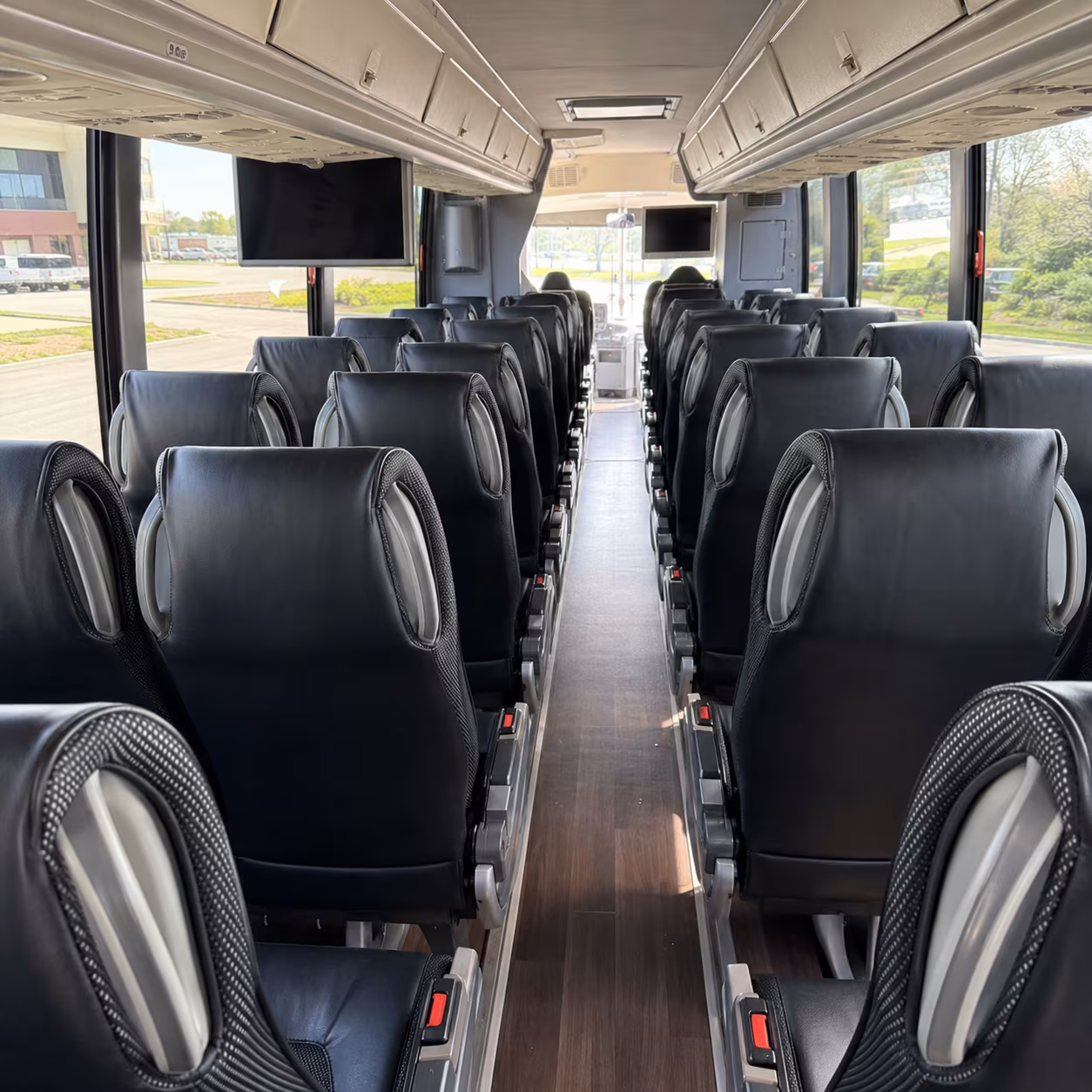 fairfield 56 passenger charter bus inside