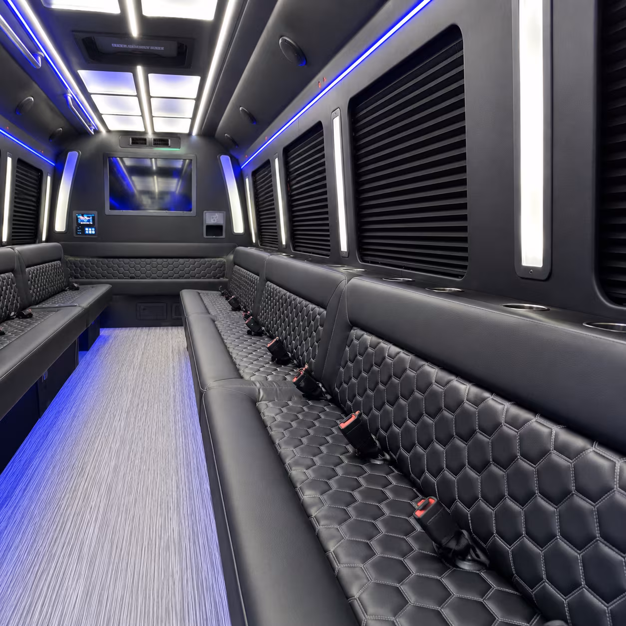 fairfield party bus interior